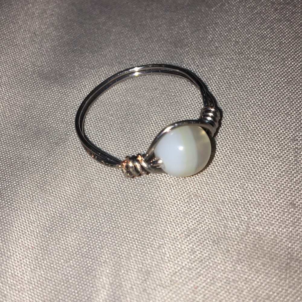 White crystal ring